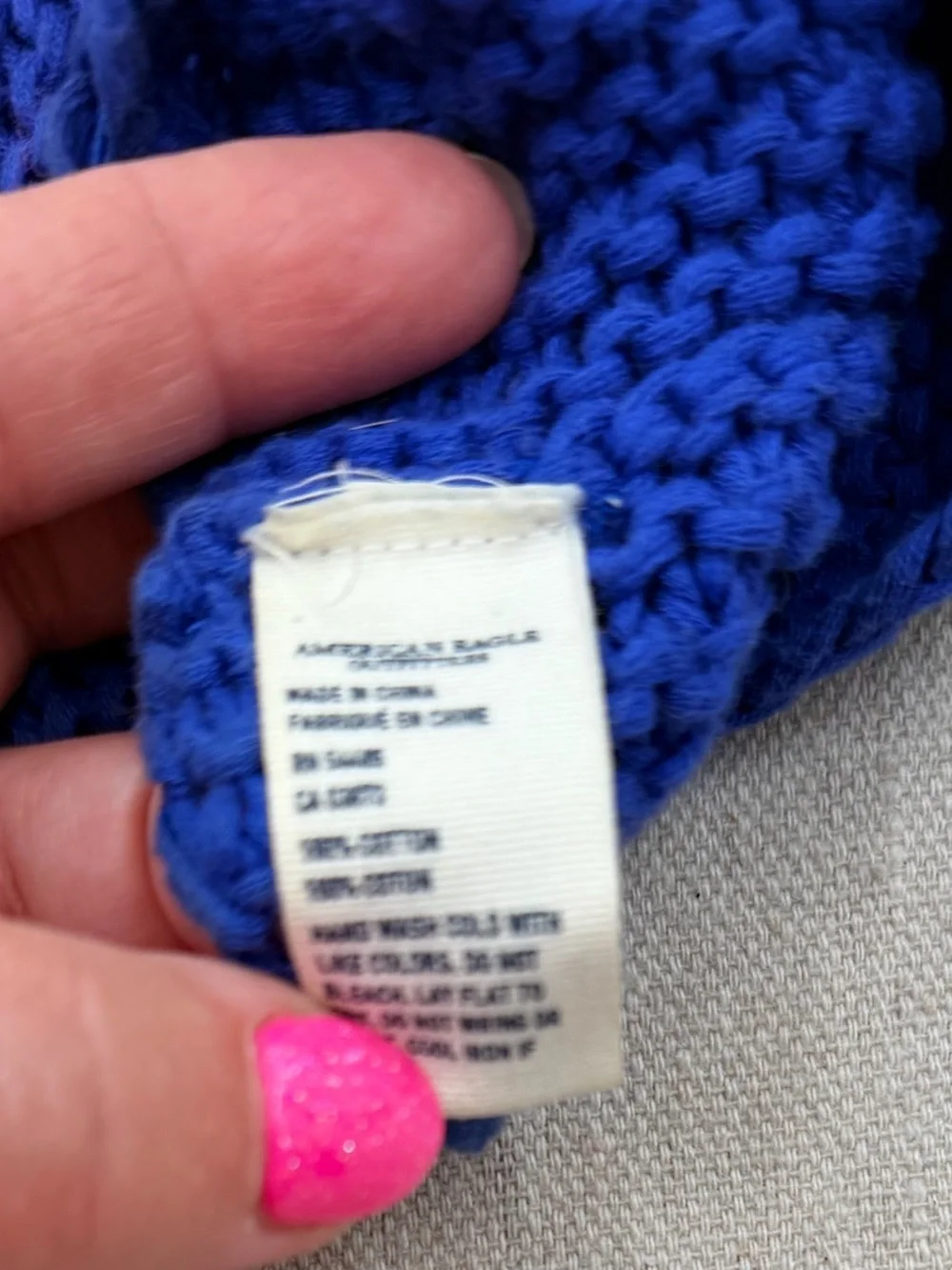 AEO Royal Blue Knit Beanie